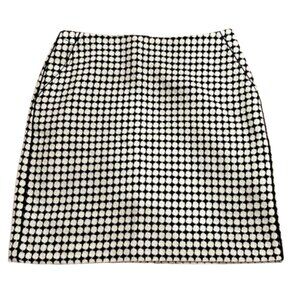 Banana Republic Black & White Check Mini Skirt w/ Hidden Pockets, Size 6